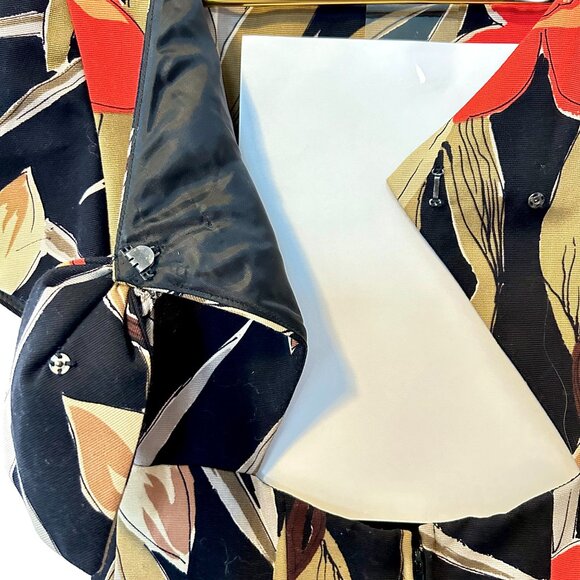 Vintage Leslie Faye 80’s Open-Back Floral Bow Cocktail Dress - Picture 7 of 10